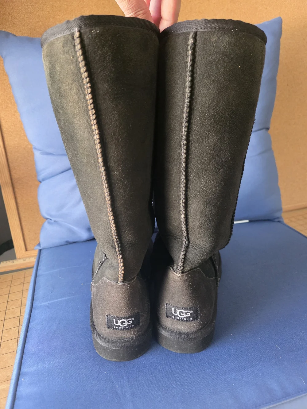 UGG Australia Classic Tall Black Sheepskin Boots Size 9